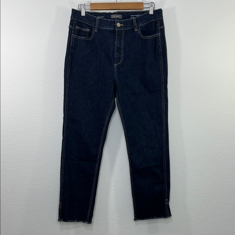 DL1961 Mara Straight Ankle Jeans Synder size 32 Dark Indigo - Picture 2 of 12